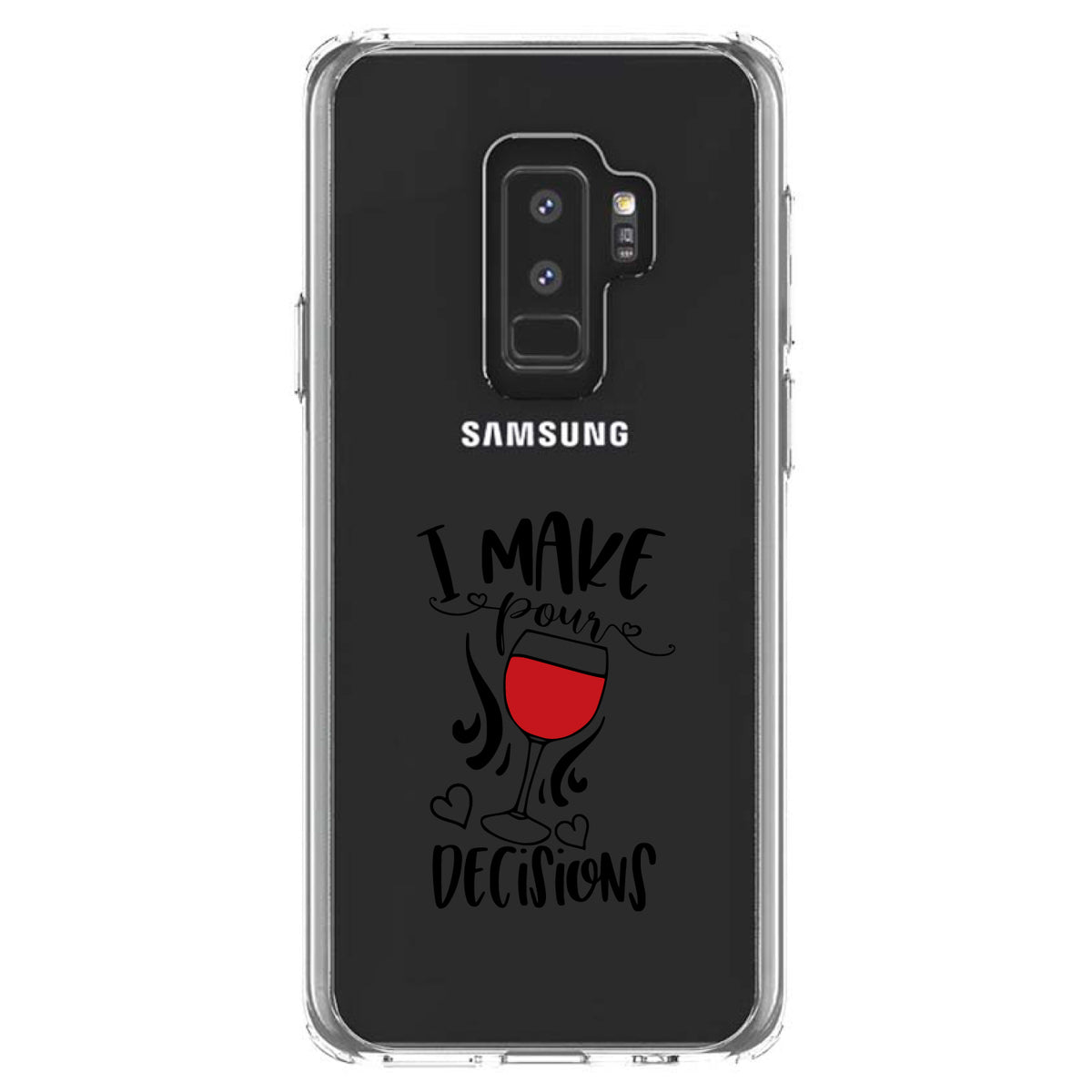 I Make POUR Decisions, Wine Clear Shockproof iPhone Case, view 20