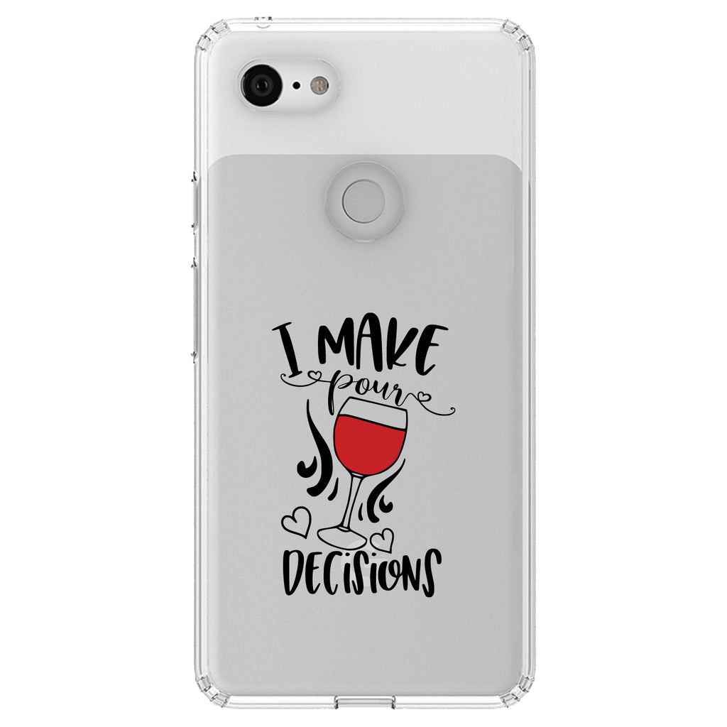 I Make POUR Decisions, Wine Clear Shockproof iPhone Case, view 22
