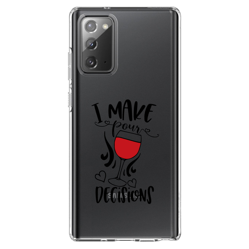 I Make POUR Decisions, Wine Clear Shockproof iPhone Case, view 8