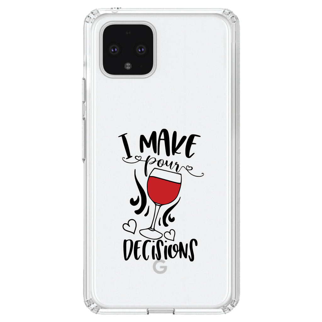 I Make POUR Decisions, Wine Clear Shockproof iPhone Case, view 23