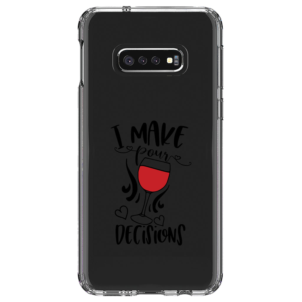 I Make POUR Decisions, Wine Clear Shockproof iPhone Case, view 18