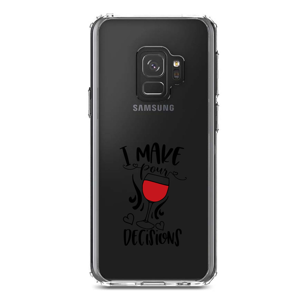 I Make POUR Decisions, Wine Clear Shockproof iPhone Case, view 19