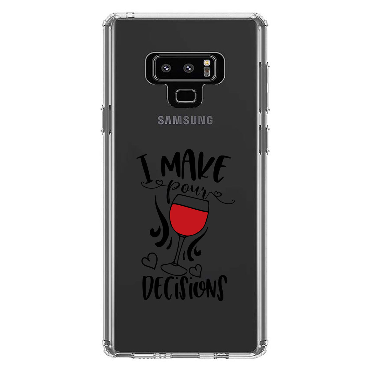 I Make POUR Decisions, Wine Clear Shockproof iPhone Case, view 11