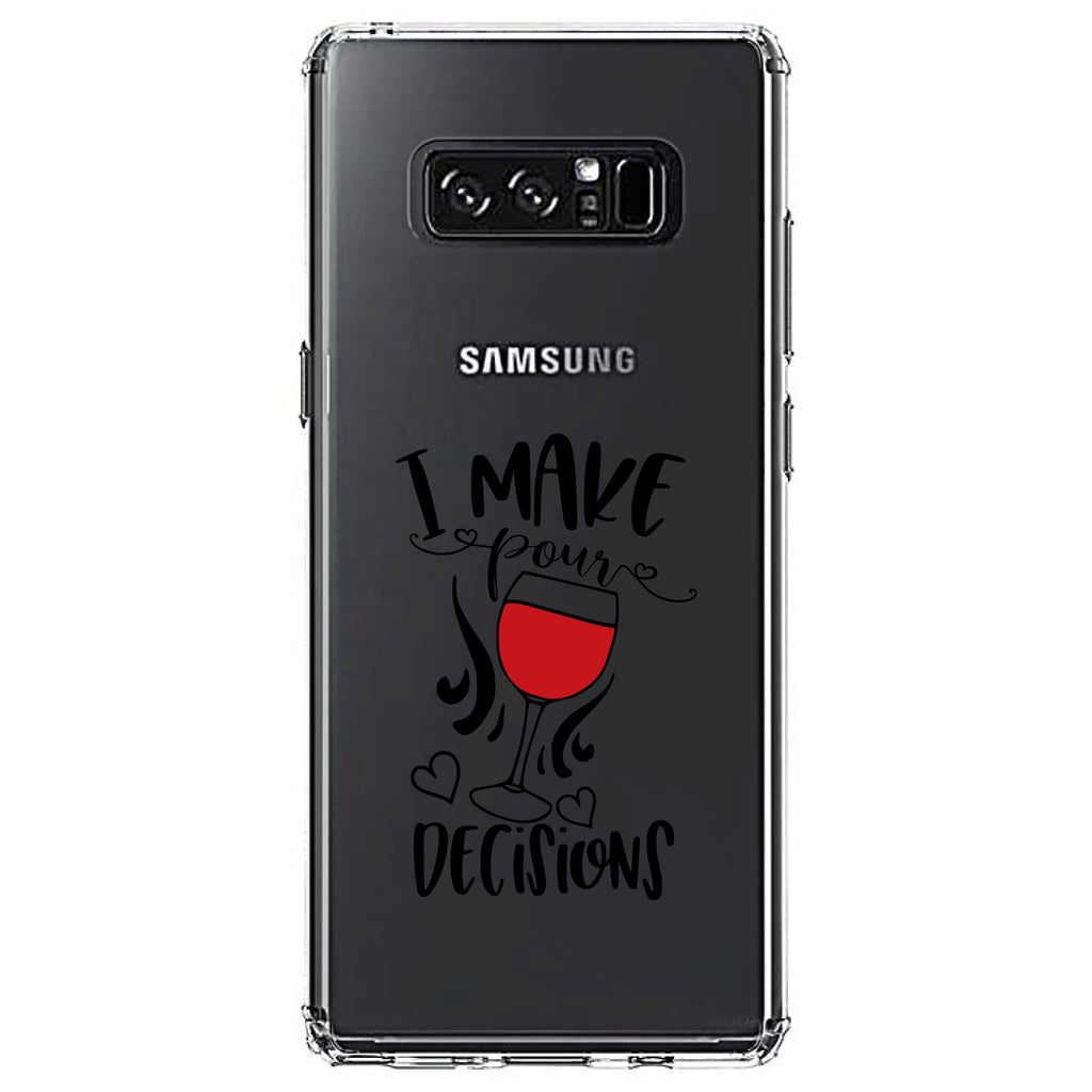 I Make POUR Decisions, Wine Clear Shockproof iPhone Case, view 12