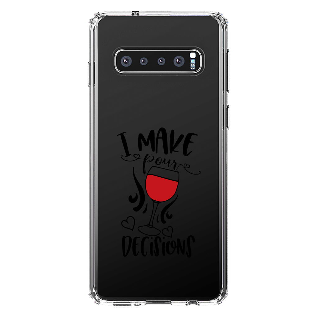 I Make POUR Decisions, Wine Clear Shockproof iPhone Case, view 16