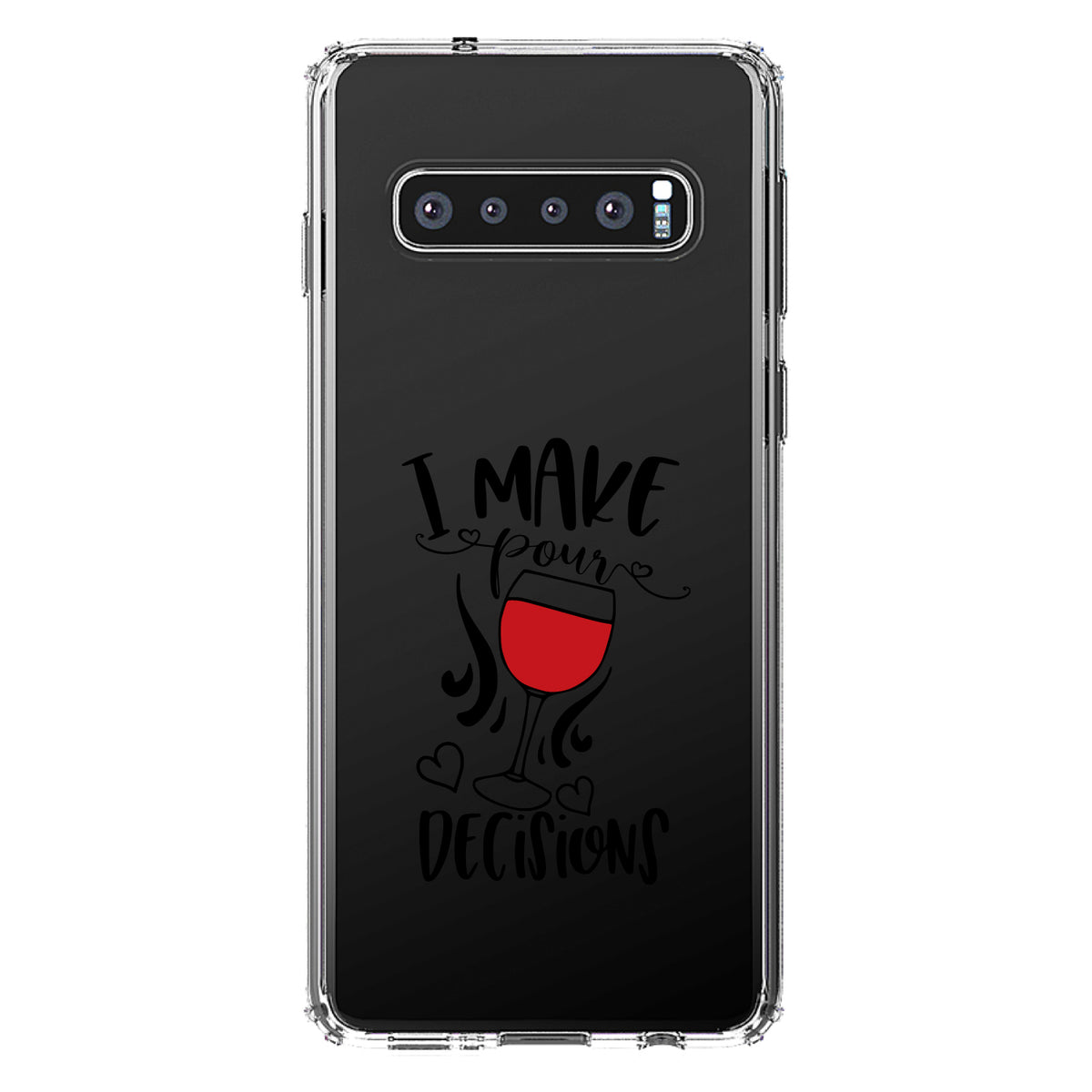I Make POUR Decisions, Wine Clear Shockproof iPhone Case, view 16