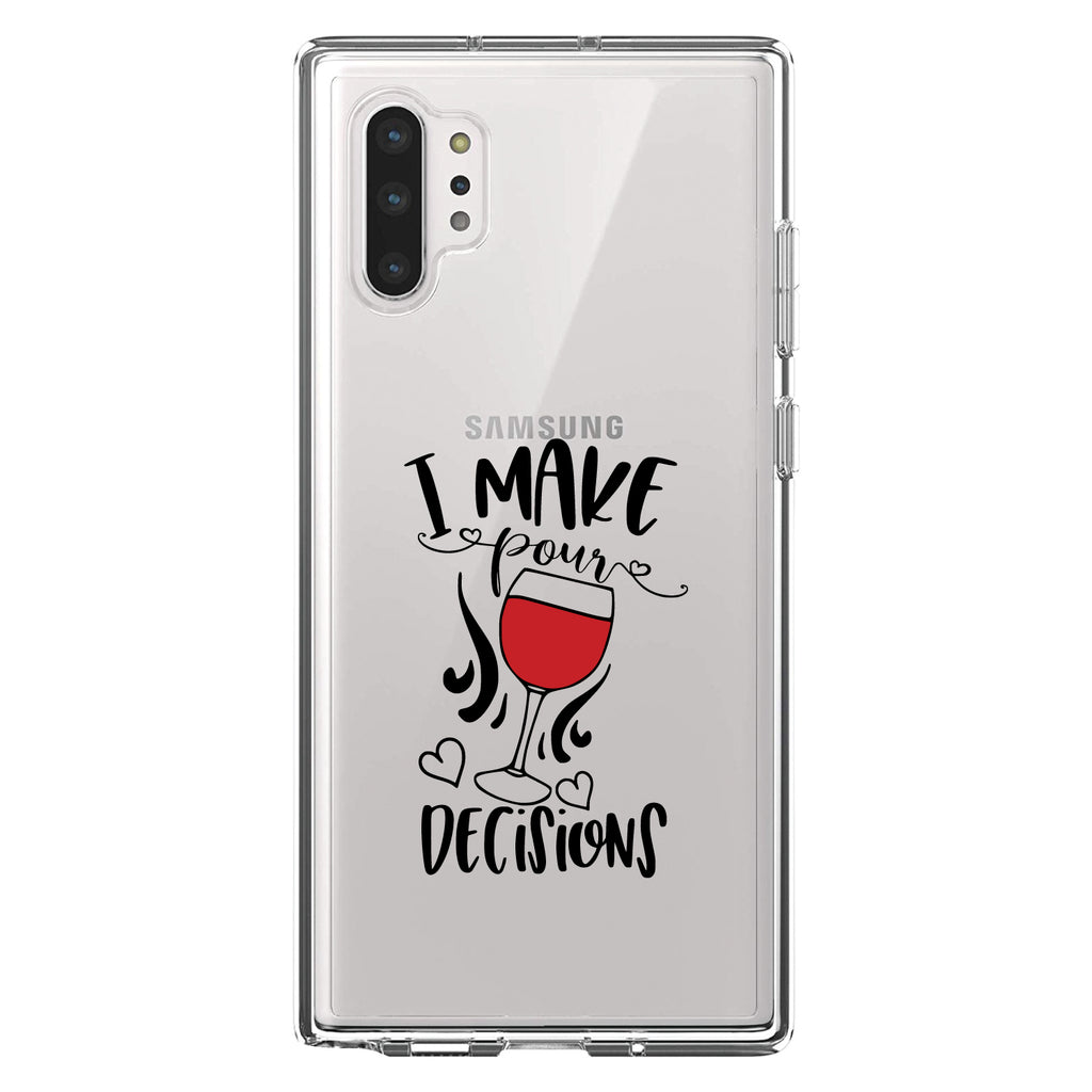 I Make POUR Decisions, Wine Clear Shockproof iPhone Case, view 10