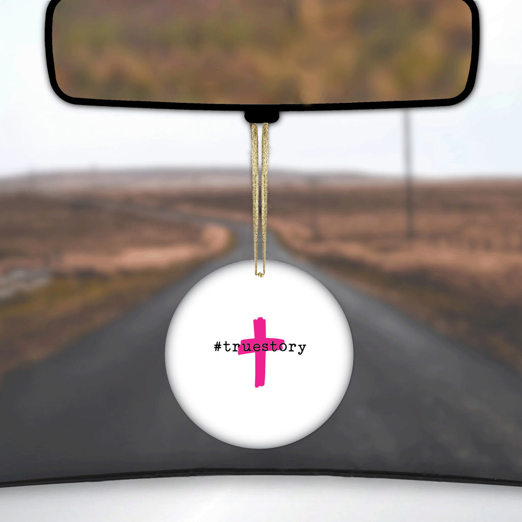 Hot Pink Ceramic Ornament, view 3