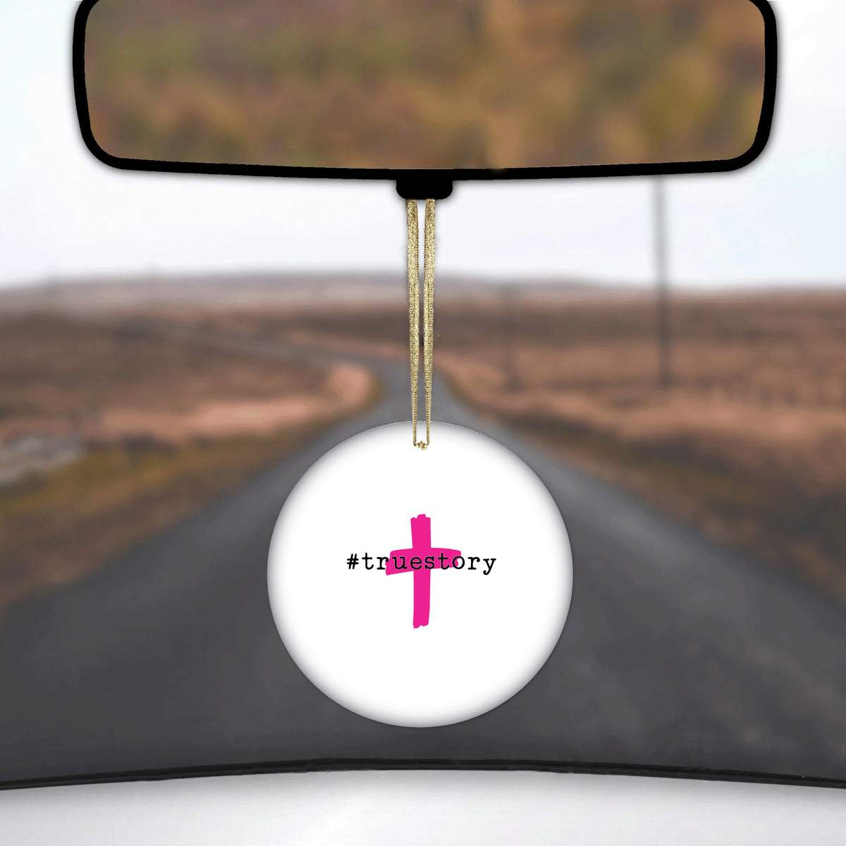 Hot Pink Ceramic Ornament, view 3
