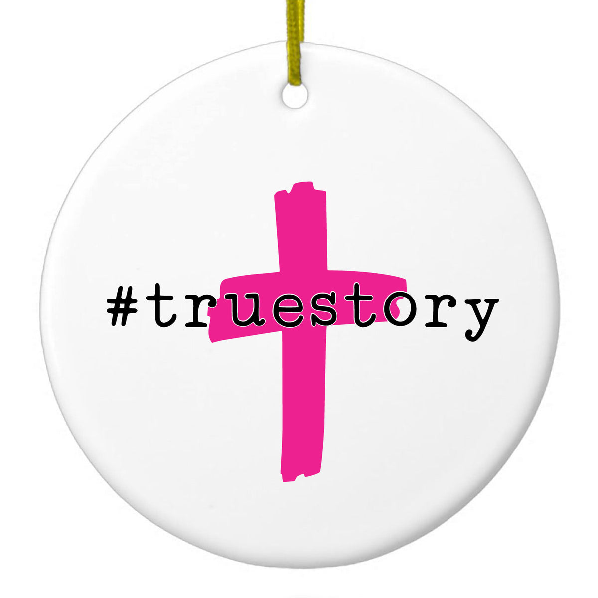 Hot Pink Ceramic Ornament