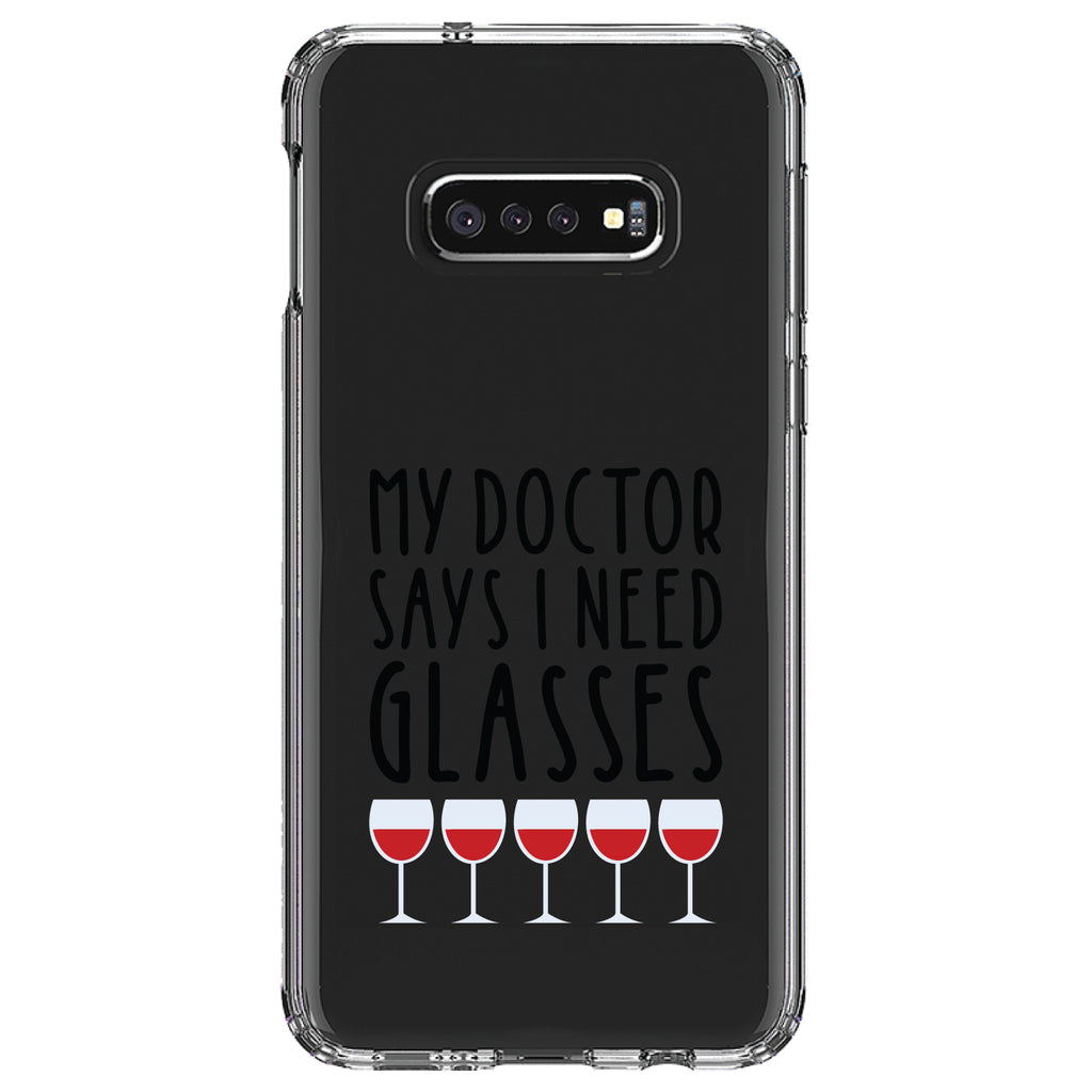 My Doctors Says I Need Glasses, Wine Clear Shockproof iPhone Case, view 18