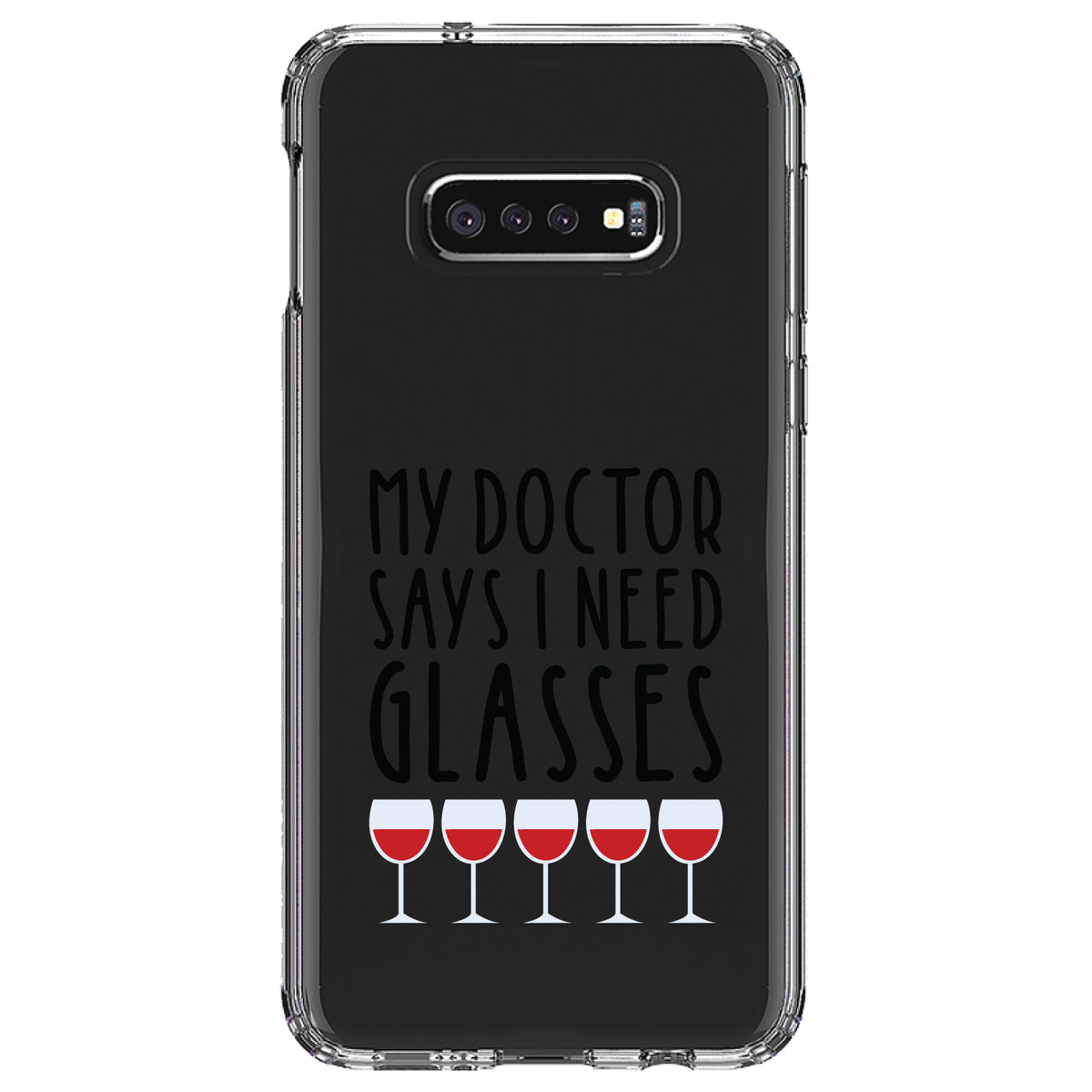 My Doctors Says I Need Glasses, Wine Clear Shockproof iPhone Case, view 18