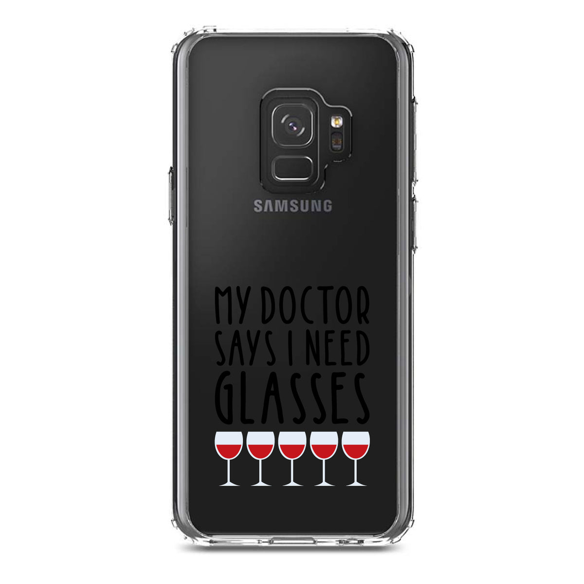 My Doctors Says I Need Glasses, Wine Clear Shockproof iPhone Case, view 19