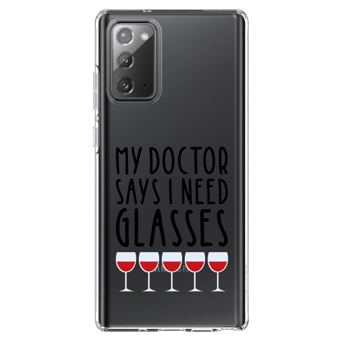 My Doctors Says I Need Glasses, Wine Clear Shockproof iPhone Case, view 7