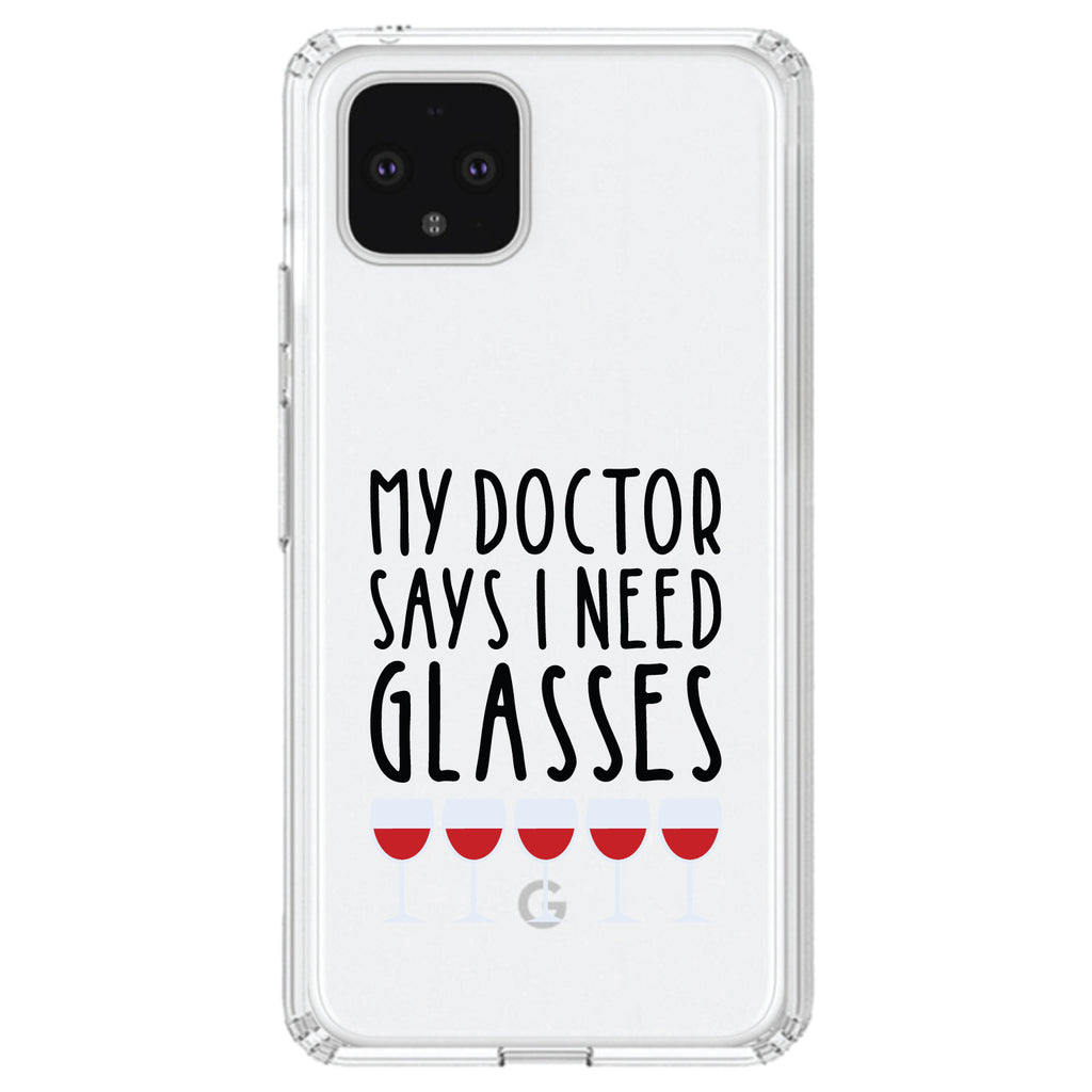 My Doctors Says I Need Glasses, Wine Clear Shockproof iPhone Case, view 23