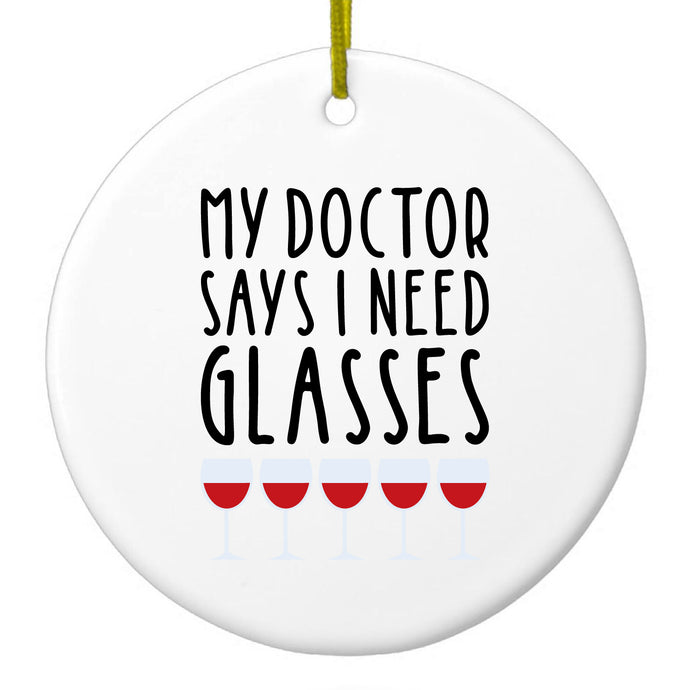 Wine Ceramic Ornament