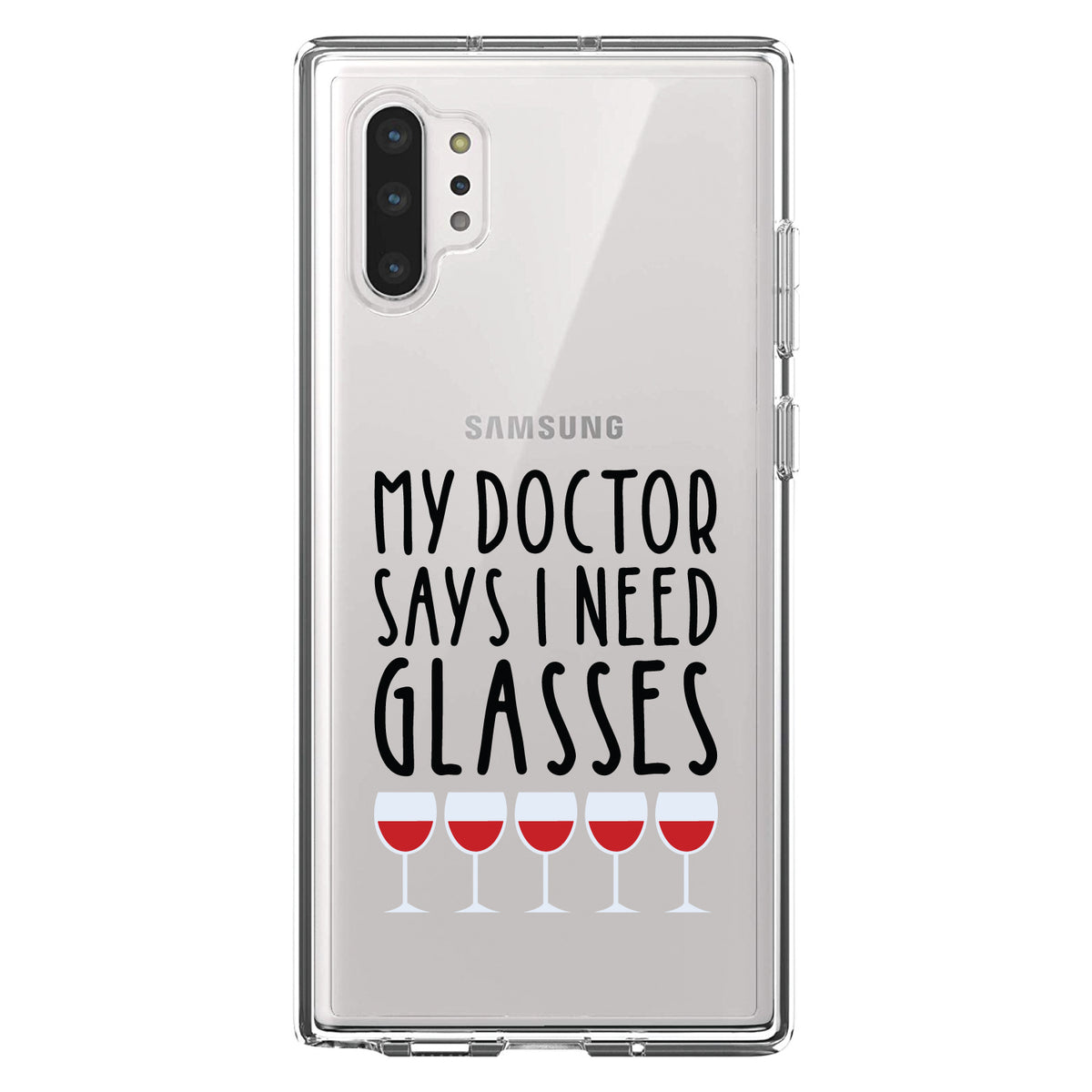My Doctors Says I Need Glasses, Wine Clear Shockproof iPhone Case, view 10