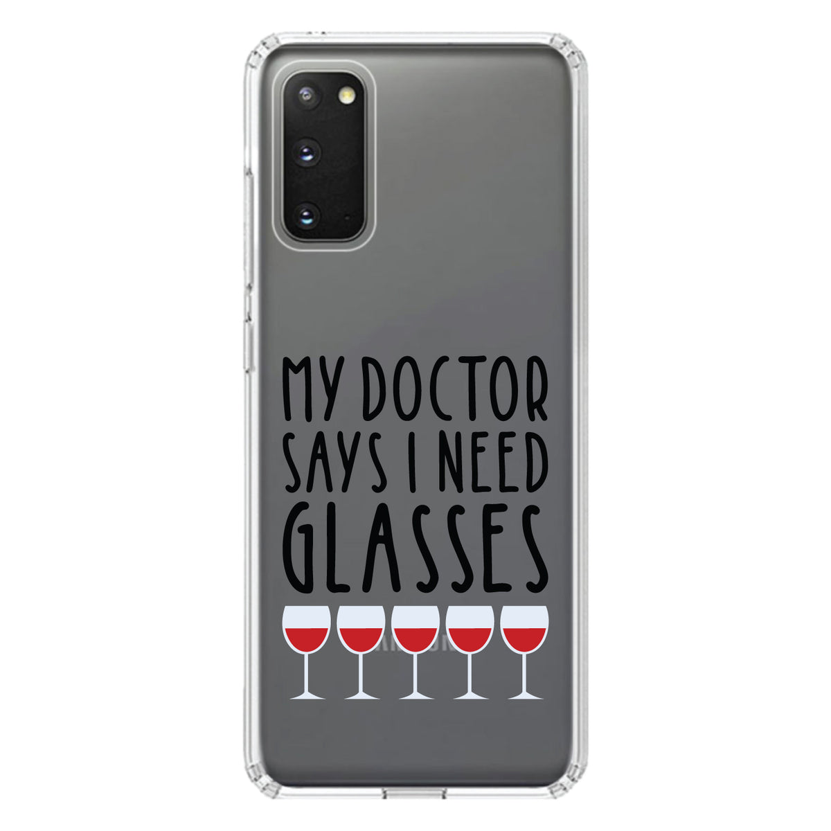 My Doctors Says I Need Glasses, Wine Clear Shockproof iPhone Case, view 15