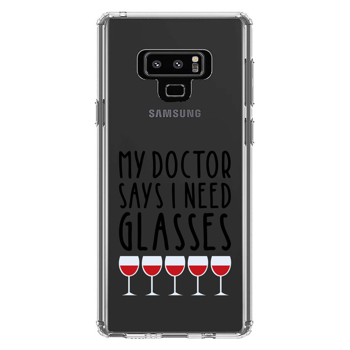 My Doctors Says I Need Glasses, Wine Clear Shockproof iPhone Case, view 11
