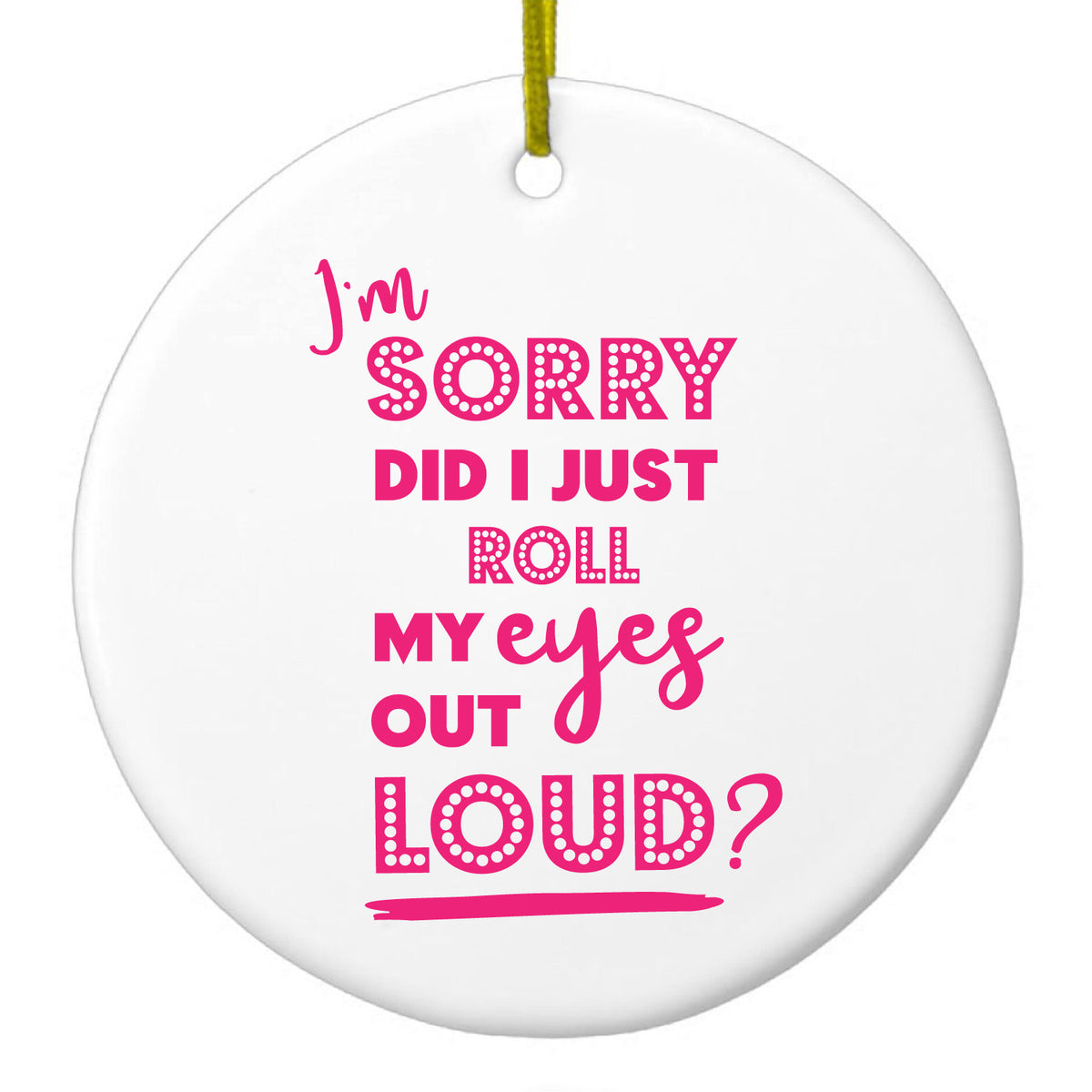 Pink Ceramic Ornament
