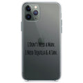 Don't Need A Man. Need Tequila & Tan Clear Shockproof iPhone Case