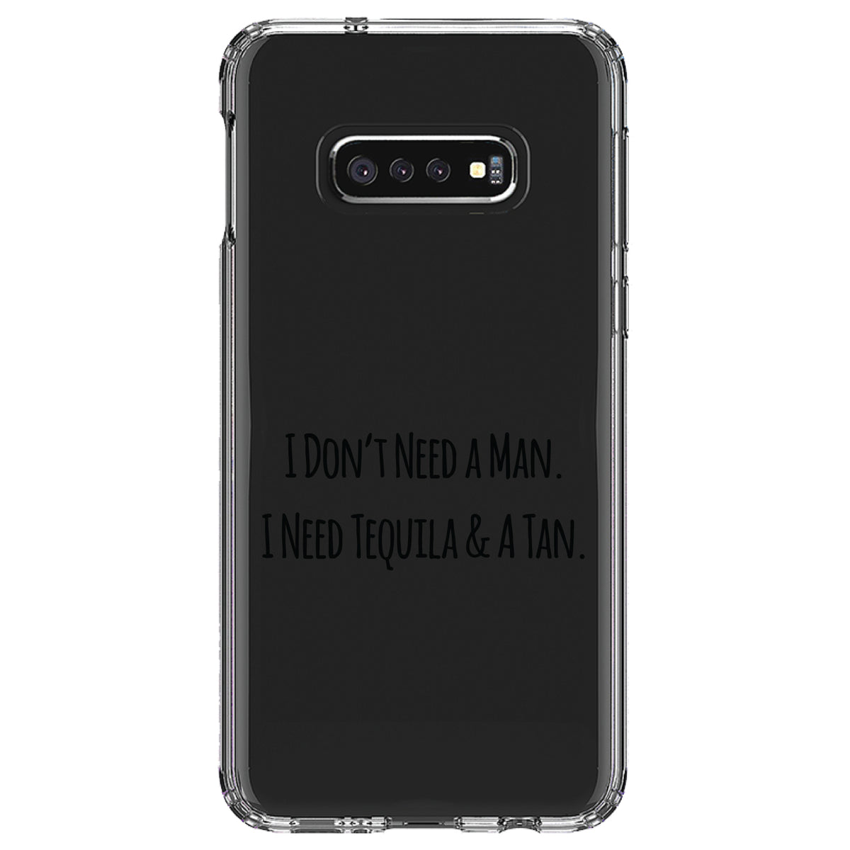 Don't Need A Man. Need Tequila & Tan Clear Shockproof iPhone Case, view 18