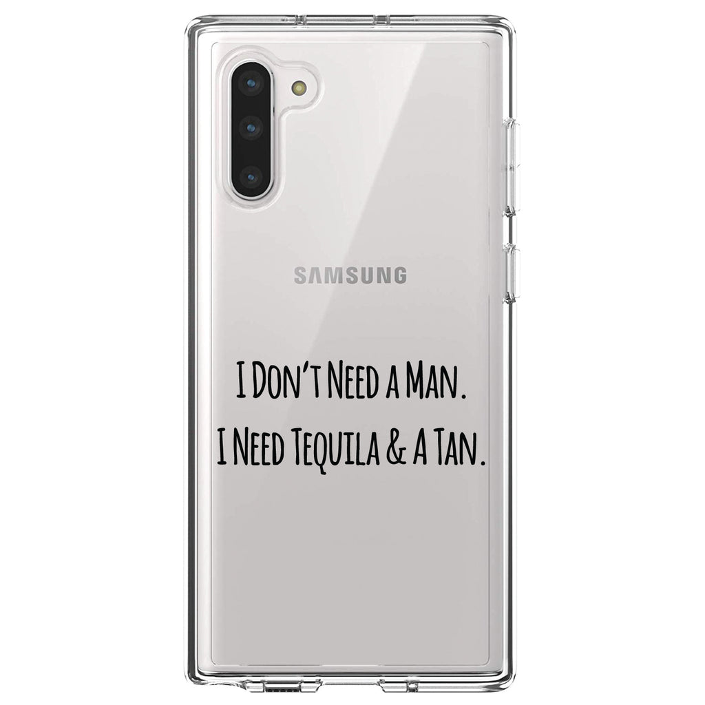 Don't Need A Man. Need Tequila & Tan Clear Shockproof iPhone Case, view 9