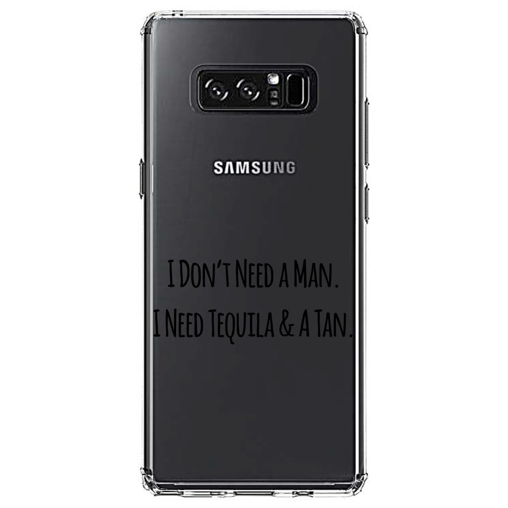 Don't Need A Man. Need Tequila & Tan Clear Shockproof iPhone Case, view 12