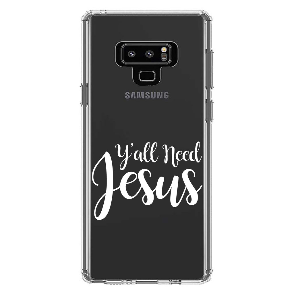 Y'All Need Jesus, White Clear Shockproof iPhone Case, view 11