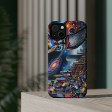 DistinctInk Tough Case for Apple iPhone, Compatible with MagSafe Charging - "Spectrum of Dreams: Vibrant Street Art Masterpiece"