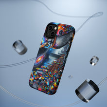 DistinctInk Tough Case for Apple iPhone, Compatible with MagSafe Charging - "Spectrum of Dreams: Vibrant Street Art Masterpiece"