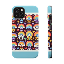 DistinctInk Tough Case for Apple iPhone, Compatible with MagSafe Charging - "Whimsical Rainbow Delight: A Vibrant Pattern"