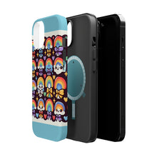 DistinctInk Tough Case for Apple iPhone, Compatible with MagSafe Charging - "Whimsical Rainbow Delight: A Vibrant Pattern"