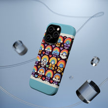 DistinctInk Tough Case for Apple iPhone, Compatible with MagSafe Charging - "Whimsical Rainbow Delight: A Vibrant Pattern"