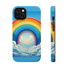 DistinctInk Tough Case for Apple iPhone, Compatible with MagSafe Charging - "Vibrant and Playful: A Rainbow Wonderland"