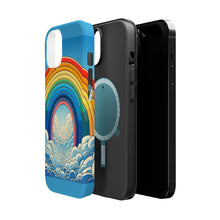 DistinctInk Tough Case for Apple iPhone, Compatible with MagSafe Charging - "Vibrant and Playful: A Rainbow Wonderland"