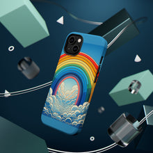 DistinctInk Tough Case for Apple iPhone, Compatible with MagSafe Charging - "Vibrant and Playful: A Rainbow Wonderland"