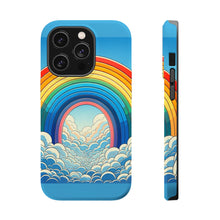 DistinctInk Tough Case for Apple iPhone, Compatible with MagSafe Charging - "Vibrant and Playful: A Rainbow Wonderland"