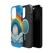 DistinctInk Tough Case for Apple iPhone, Compatible with MagSafe Charging - "Vibrant and Playful: A Rainbow Wonderland"