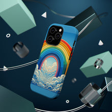 DistinctInk Tough Case for Apple iPhone, Compatible with MagSafe Charging - "Vibrant and Playful: A Rainbow Wonderland"