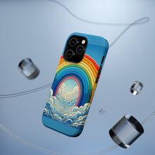 DistinctInk Tough Case for Apple iPhone, Compatible with MagSafe Charging - "Vibrant and Playful: A Rainbow Wonderland"