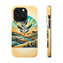 DistinctInk Tough Case for Apple iPhone, Compatible with MagSafe Charging - "Harmony in Israel's Golden Horizon"