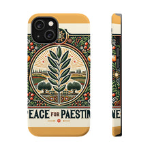 DistinctInk Tough Case for Apple iPhone, Compatible with MagSafe Charging - "Harmony Blossoms: A Symbolic Peace for Palestine"
