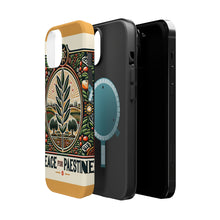 DistinctInk Tough Case for Apple iPhone, Compatible with MagSafe Charging - "Harmony Blossoms: A Symbolic Peace for Palestine"