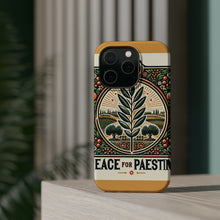 DistinctInk Tough Case for Apple iPhone, Compatible with MagSafe Charging - "Harmony Blossoms: A Symbolic Peace for Palestine"