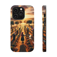 DistinctInk Tough Case for Apple iPhone, Compatible with MagSafe Charging - "Harmony Through Unity: Planting Olive Trees"