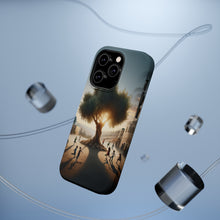 DistinctInk Tough Case for Apple iPhone, Compatible with MagSafe Charging - "Harmony Under the Olive Tree: A Peaceful Palestine"