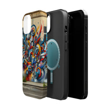 DistinctInk Tough Case for Apple iPhone, Compatible with MagSafe Charging - "Colorful Streets: A Vibrant Expression of Urban Art"