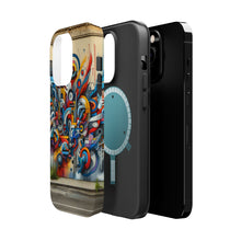 DistinctInk Tough Case for Apple iPhone, Compatible with MagSafe Charging - "Colorful Streets: A Vibrant Expression of Urban Art"