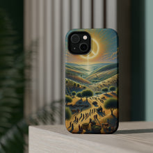 DistinctInk Tough Case for Apple iPhone, Compatible with MagSafe Charging - "Harmonious Unity: Serene Landscape with Peace"